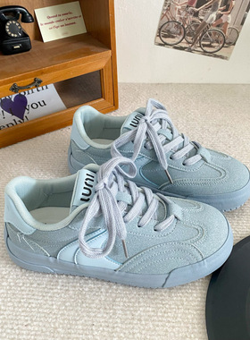 复古红色德训鞋2025春季新款小众女款酒红女鞋厚底板鞋百搭红鞋子