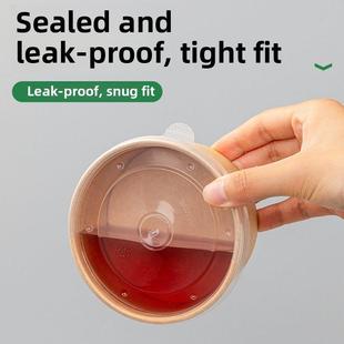 300/400ml牛皮纸包装盒汤碗小碗蔬菜配菜水果冰粉碗一次性纸碗饭