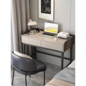 简单现代实木漆书桌学习电脑桌家庭学习桌写字台卧室床头梳妆台