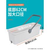 60cm拖把桶长方形新拖把池带轮家用冲洗拖把桶排水口大单桶