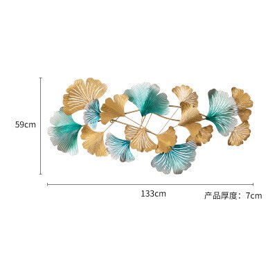 现代轻奢墙饰客厅沙发电视背景墙装饰床头挂件铁艺银杏叶壁饰壁挂|ruв категории Домашний быт, роспись - от Buy2taobao.com для оказания профессиональной услуги покупки агента Taobao