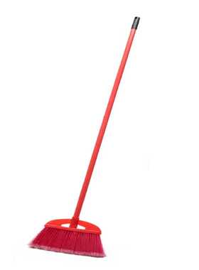 超宝C-021酒店长柄扫把铝合金长杆扫帚地板刷120CM杆红色抓毛扫把