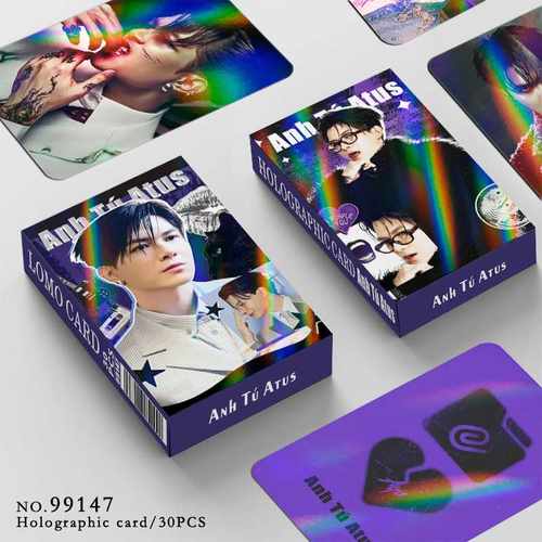 跨境30张镭射卡越南歌手Anh Tú Atus周边贺卡明星闪卡自印LOMO卡