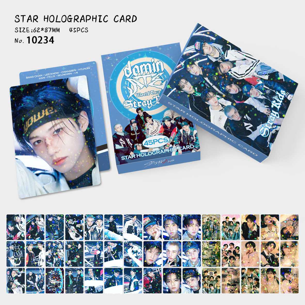 现货45张满天星小卡STRAYKIDS专辑Domin ATE周边明星照片卡LOMO卡