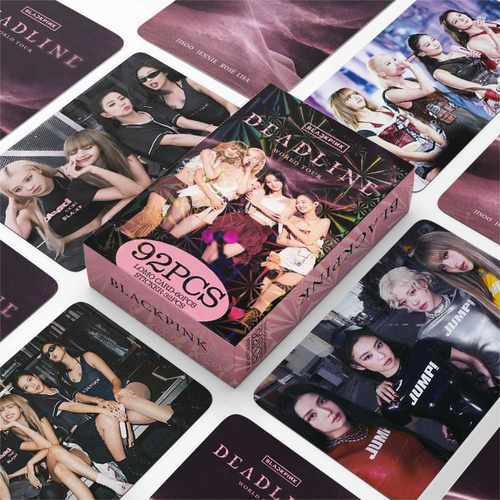 现货92张小卡BLACKPINK巡演DEADLINE照片卡小贴纸双面lomo卡贺卡