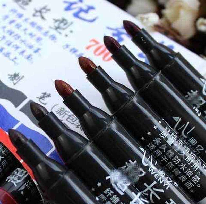 大黑粗记号电工黑色加粗写海报笔油性彩色粗头广告笔圆头办公