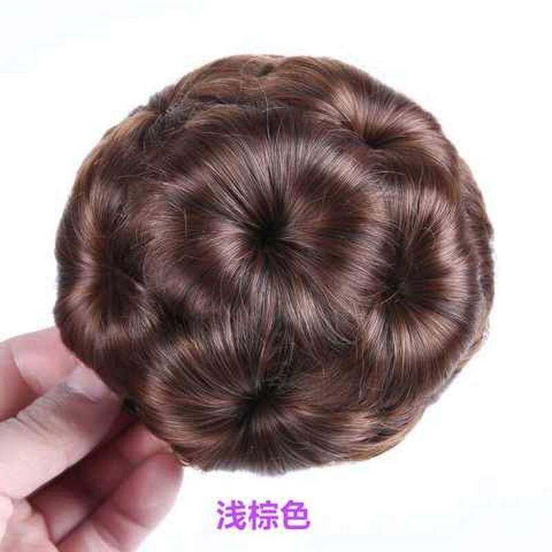 发包发饰丸子花盘发器头花盘头九朵苞假发抓夹式卷头花假发包头花