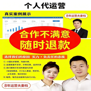 淘宝代运营开店搭建新店陪跑指导托管拼多多代营运装修推广纯提成