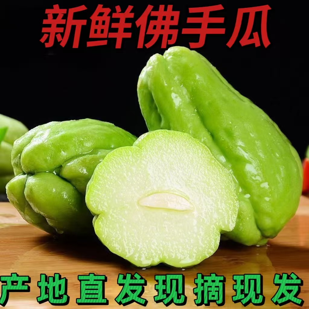 云南新鲜佛手瓜洋瓜福手瓜现摘现发应季蔬菜农家自种包邮场地直发
