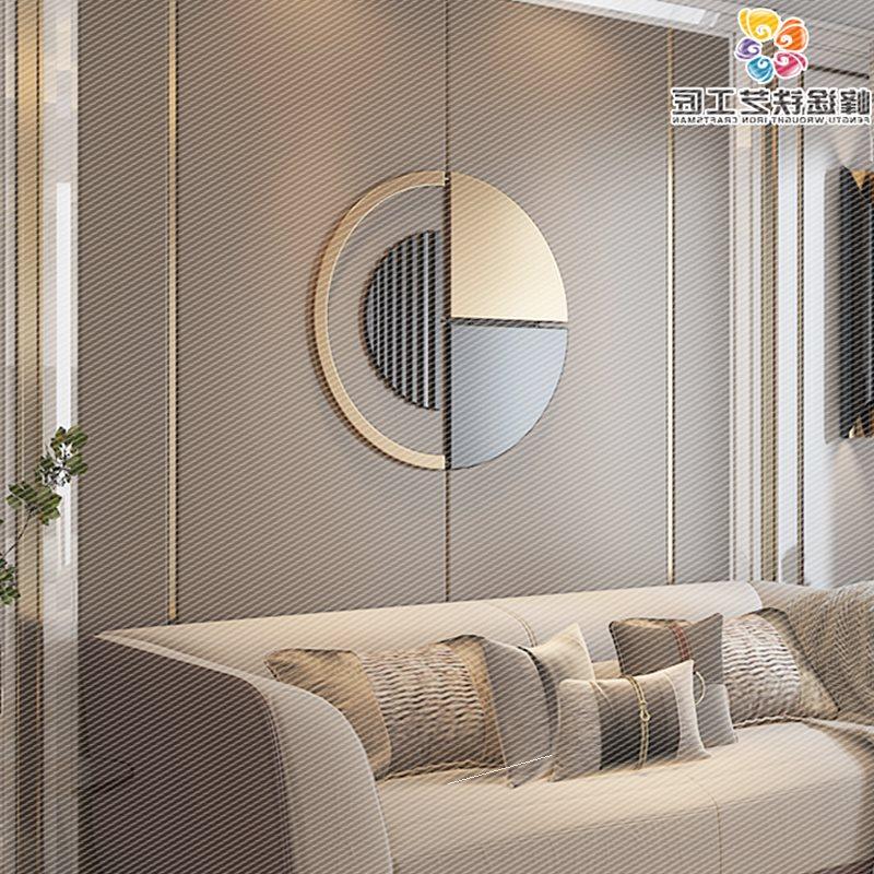 輕奢圓形鐵藝壁挂壁飾牆上裝飾品客廳餐廳金屬背景牆牆面裝飾挂件在類目 家居飾品, 壁飾中 - 來自Buy2taobao.com提供專業的淘寶代購服務