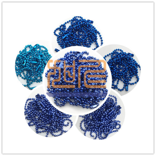 DIY配件链条2.4金属波珠链3彩色圆珠链10不锈钢过检针铜珠链3黑色