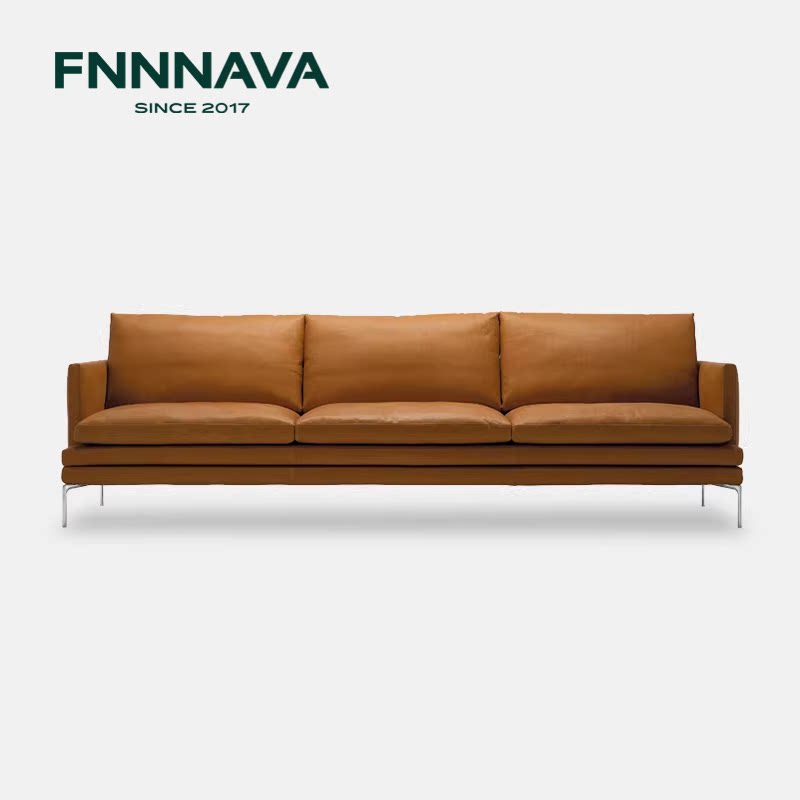 芬纳维亚ART 意式极简沙发 Harris 轻奢真皮沙发现代简约布艺沙发