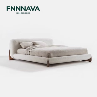 大户型床羊羔绒布艺床1.8 Turner特纳 芬纳维亚传承 双人全真皮床