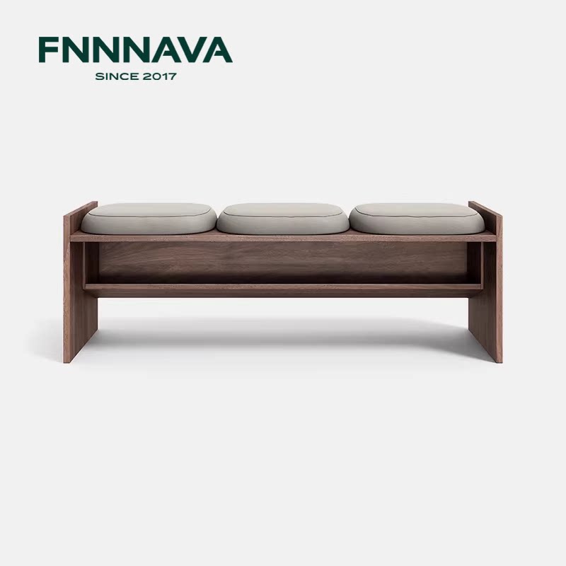 芬纳维亚传承 北欧现代原木长凳 小户型橡木入户换鞋凳(Cava卡瓦)