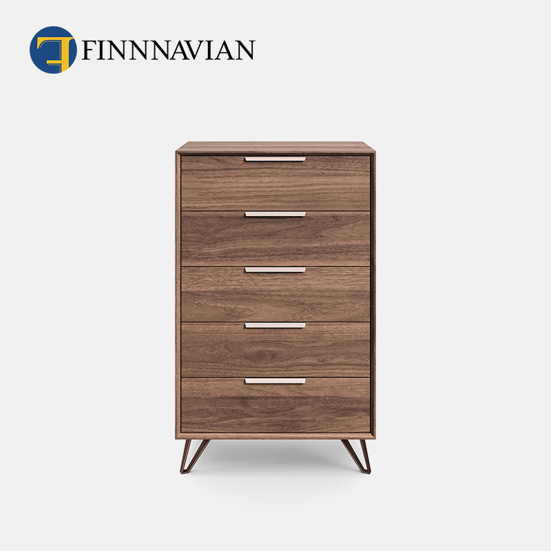 芬纳维亚 北美实木客厅储物柜子抽屉轻奢五斗柜（Grand-4格朗）