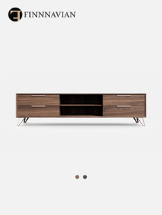 芬纳维亚传承 意式现代实木电视柜胡桃木收纳地柜(Grand-1格朗）