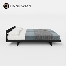 芬纳维亚传承 胡桃橡木无床头床卧室Island小岛 双人儿童全实木床