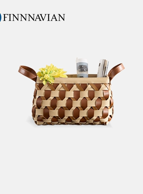 芬纳维亚ART 意式家用编织收纳筐 Childs 现代极简衣帽间脏衣篮