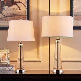 现代简约欧式 客厅卧室台灯 饰床头灯创意酒店大台灯时尚 水晶台灯装