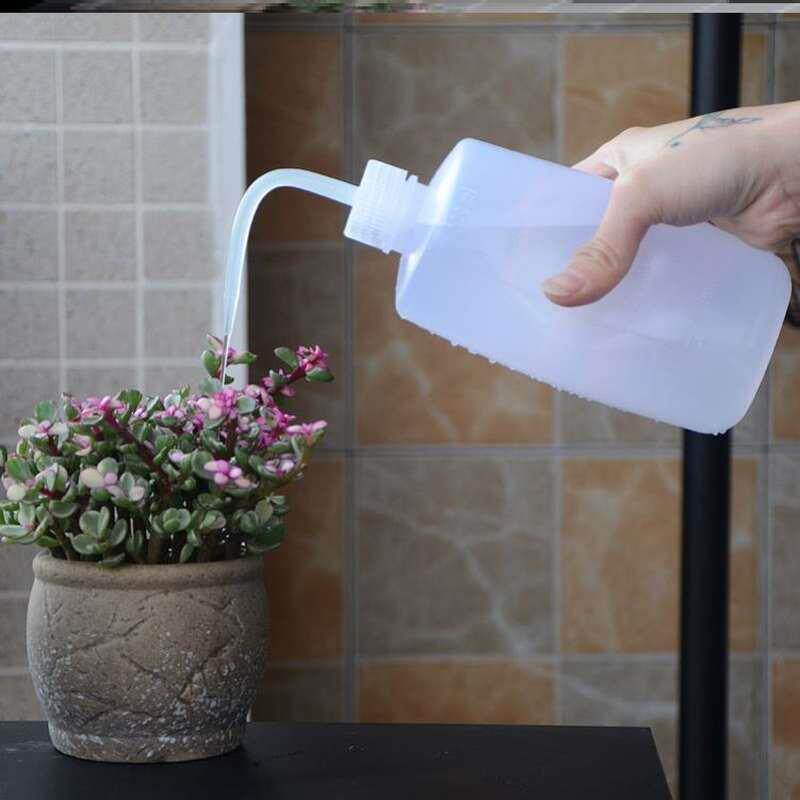 尖嘴浇水壶半透明浇花瓶浇花器喷壶工具套装植物挤压种植弯嘴长嘴