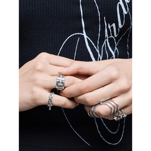 Minga亚文化朋克戒指套装