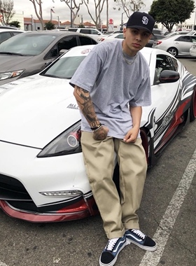 折扣出售完无补！美国正品PRO CLUB纯色重磅宽松圆领HiphopT恤