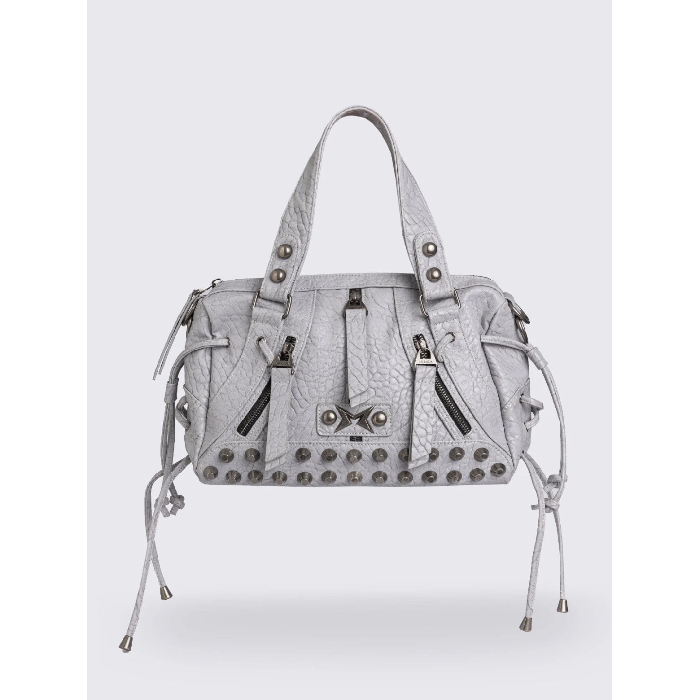 Minga亚文化铆钉多口袋手提包