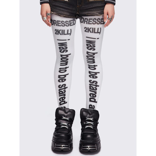 Mingay2k字母图案连体裤打底裤