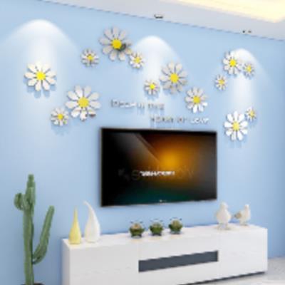 创意小雏菊贴纸温馨客厅卧室沙发电视背景墙3立体墙贴画墙面装饰