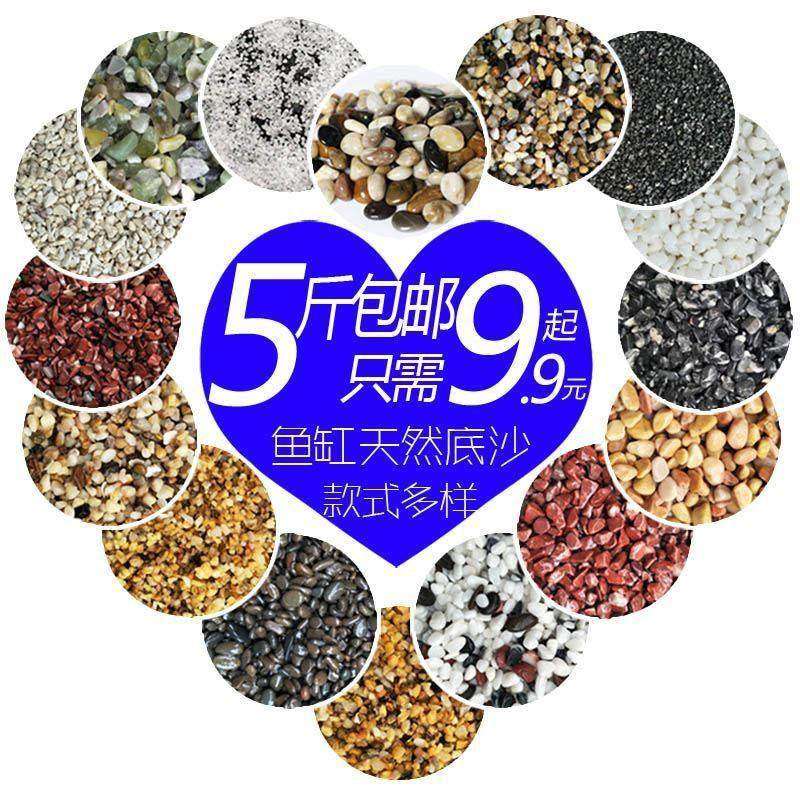 水底细小铺底石沙石雨林石头子鱼缸底砂白石子底部水晶石沙子养鱼