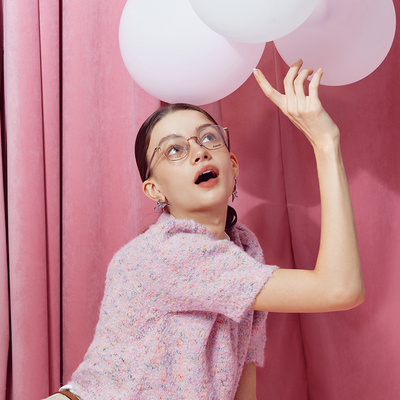 【李兰迪同款】宝丽来近视眼镜框金属框防蓝光可配度数0098