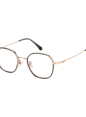 宝丽来近视眼镜时尚金属圆方框学生眼镜防蓝光可配度数0120