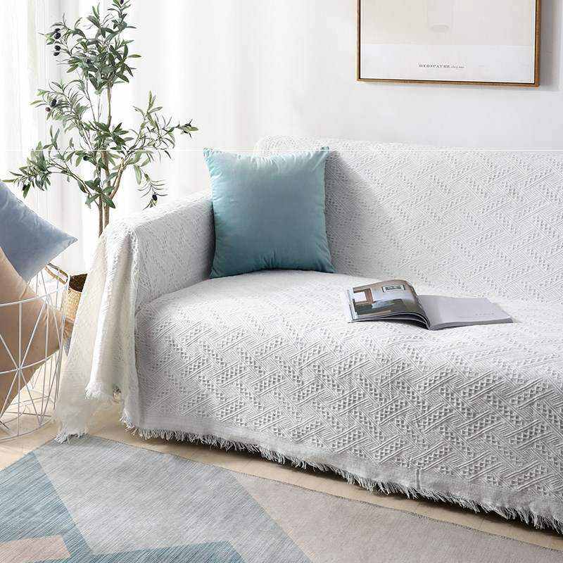 新款 北欧纯色巾ins布盖布全盖网红毯子单简约套罩沙发垫中国大陆