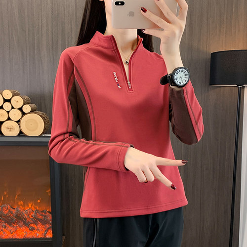 半拉链设计，德绒面料，加厚保暖，柔软透气