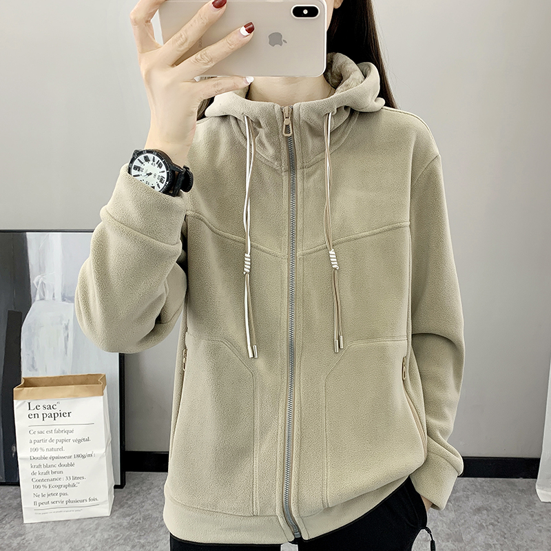 冬季情侣大码加厚双面绒登山外套