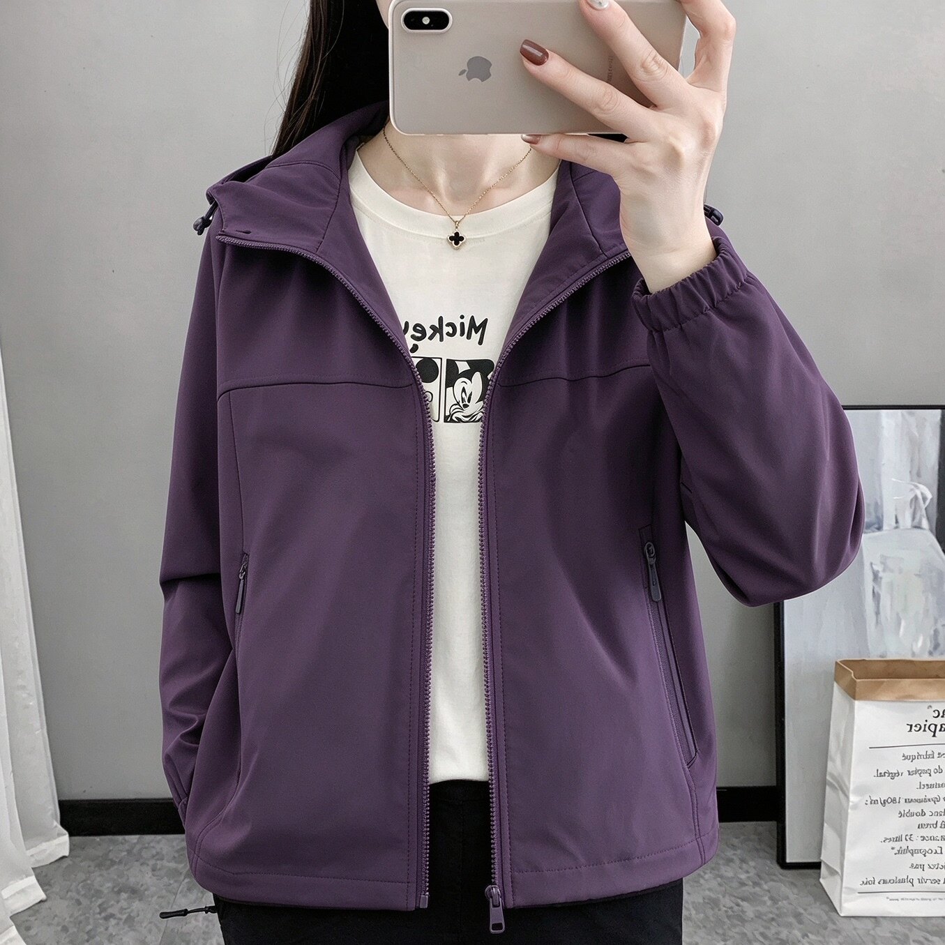 2026新款女软壳防风防水冲锋衣