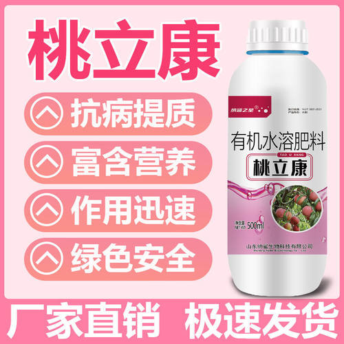 桃立康药水黄桃水蜜油桃树种植白粉穿孔黑心落果杀菌剂农用专用药
