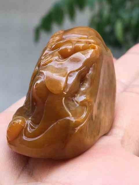 精品寿山青田石雕北部田黄石摆件老黄田味十足老寿星仙人物圆雕件