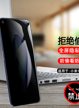 适用于小米11lite5g防窥膜mi11litene手机钢化膜ml11lite5gne防偷窥ne版M2101K9C米11青春版lite ne保护贴模
