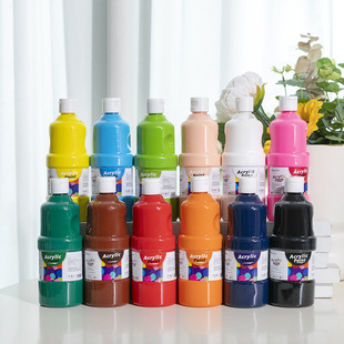 博艺宣大容量250 500ml美术专业水粉画环保室内外墙绘丙烯颜料