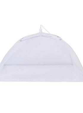 白色野餐网纱食物罩桌盖防尘罩透明菜罩可折叠防蚊餐桌罩厂家