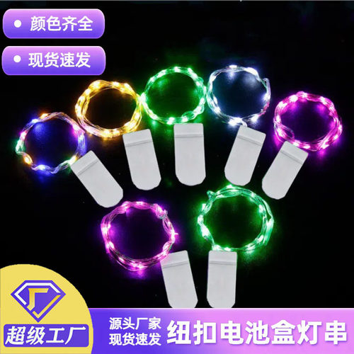 铜线灯串led灯串纽扣电池2032鲜花蛋糕装饰灯礼品彩灯串灯