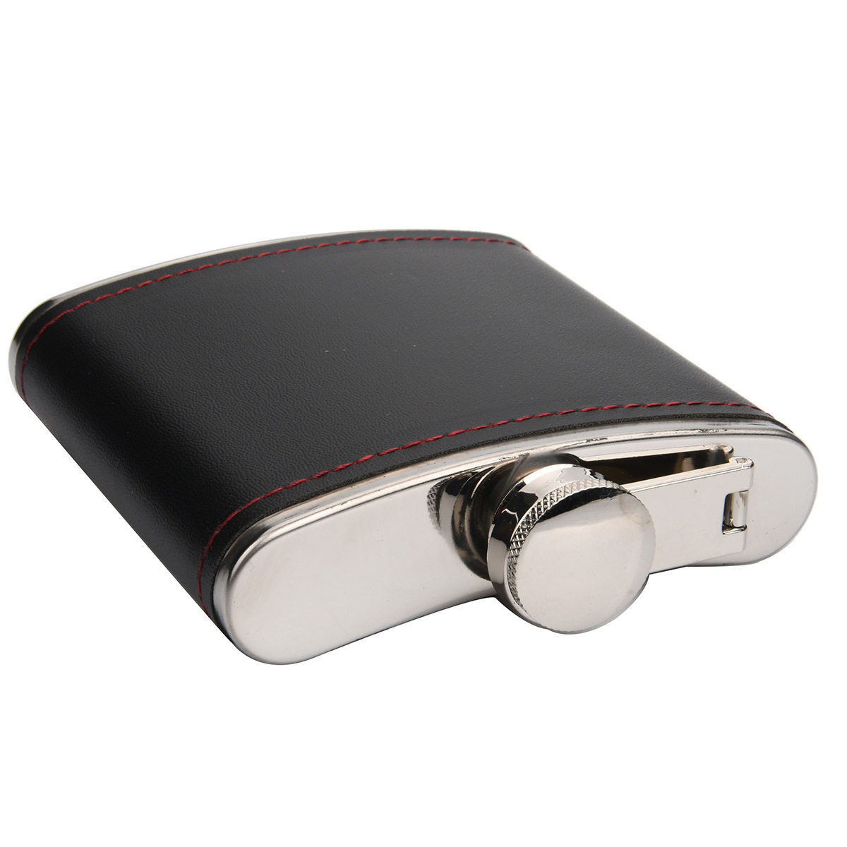 男士酒壶便携式户外随身6盎司不锈钢贴皮170ml酒壶家商用118g