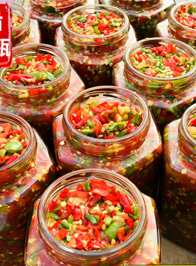 透明手工辣椒酱罐子280/380ml六角六棱玻璃空瓶子带盖塑料包装