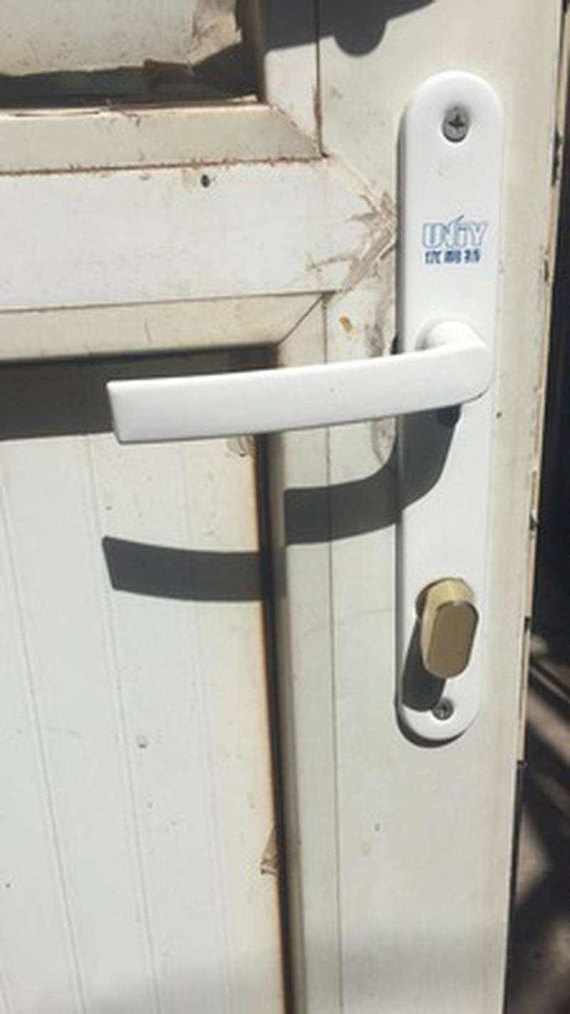 8525塑钢门锁门把手锁内外平开门执手锁老式锁体插芯阳台门锁锁具