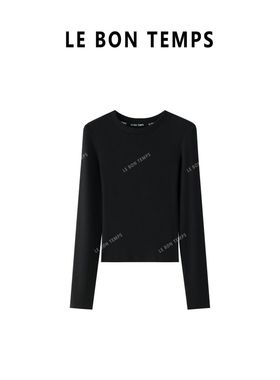 【LE BON TEMPS】时尚修身百搭显瘦打底针织衫上衣c801301