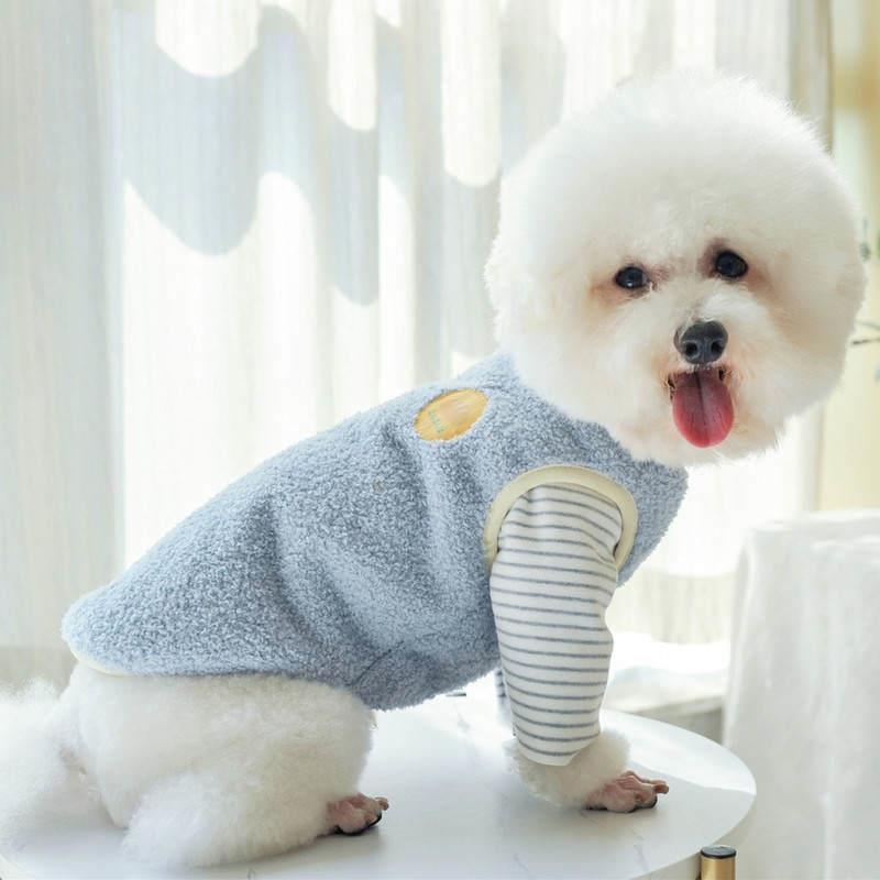 狗狗马甲秋冬泰迪小猫小鹿犬西施犬可爱套头幼猫柔软西高地羊羔绒