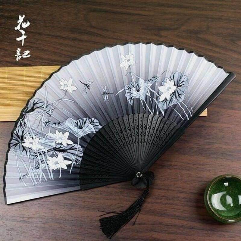 古风折叠扇子中国风便携折扇迷你小扇子流苏女式儿童随身扇夏季.
