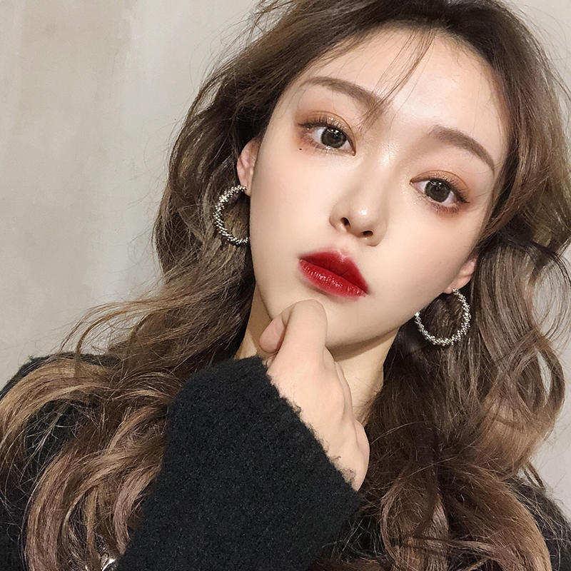 短发大耳钉感气质复古网红大气个性创意潮人酷帅漂亮的显脸小