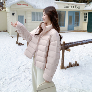 日本offcat粉色排骨羽绒服女2025冬季新款巨好看的学院风减龄90白